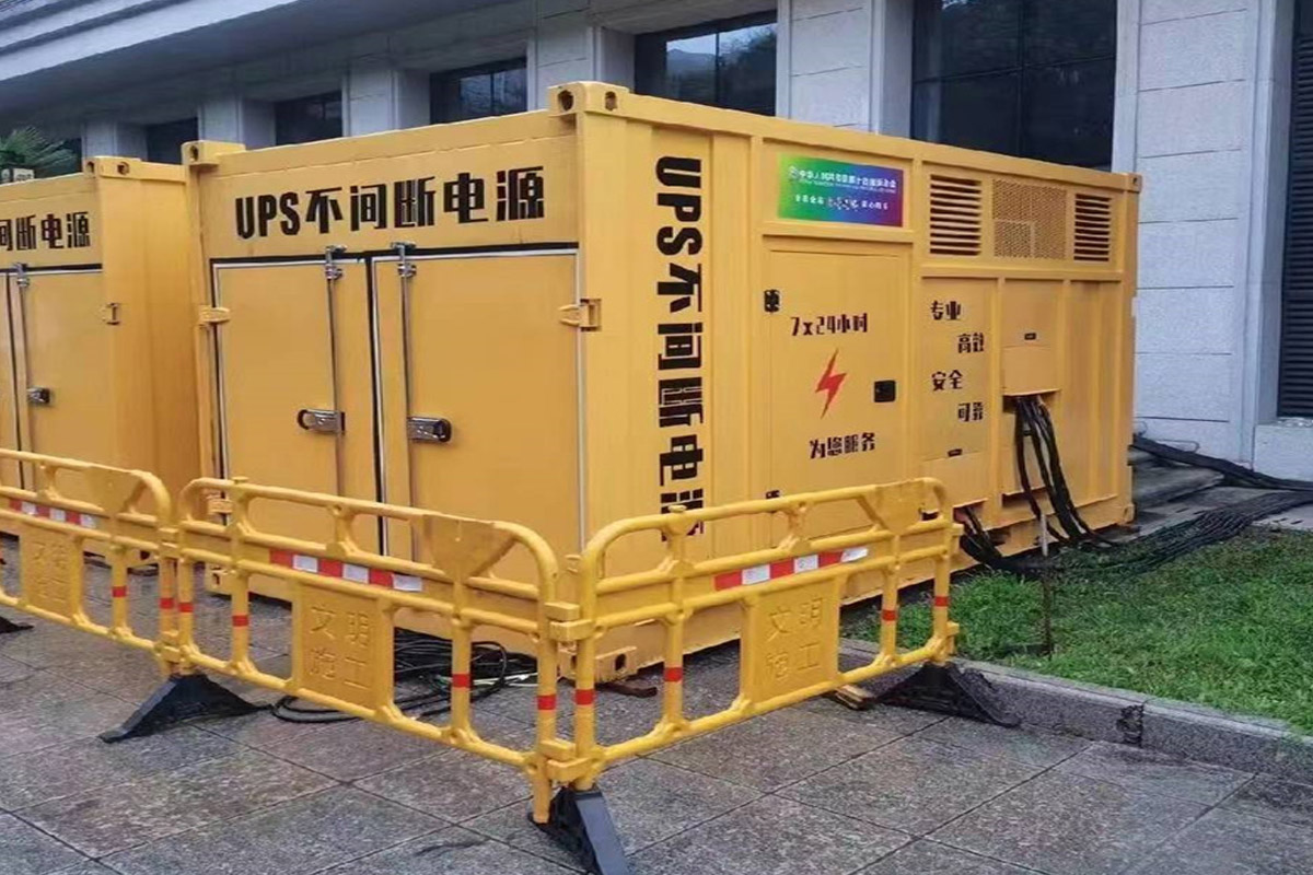 吕梁发电机租赁施工现场